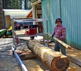 Ted Isaacs is thrilled with his Junior Peterson Sawmill