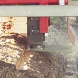 The extremely precise pivot point on the Junior Peterson Sawmill.