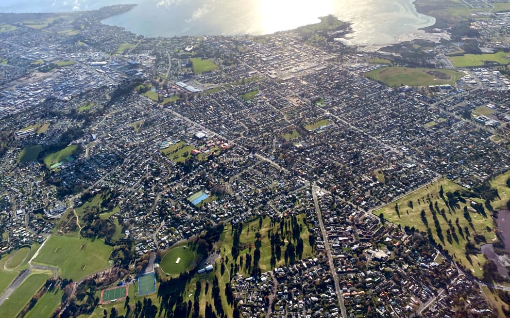 Aerial view of Rotorua. Photo: LDR / Felix Desmarais