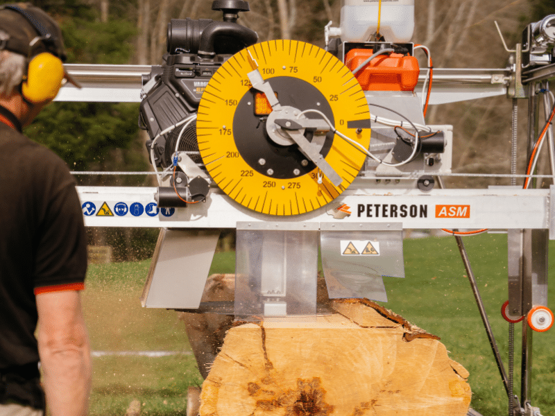 Live sawmill demonstration UK